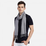 Men Grey Woven Design Stole