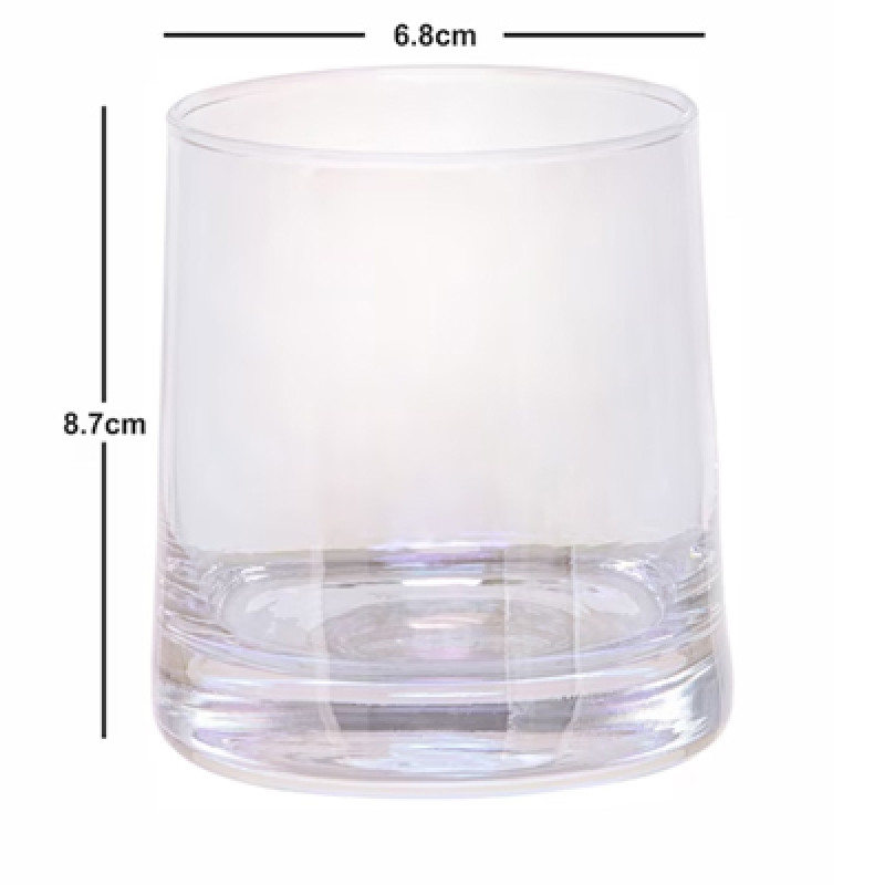 Transparent Set Of 6 Solid Water Or Juice Glasses 260 ml