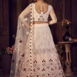 Pink & Maroon Embroidered Semi-Stitched Lehenga Choli